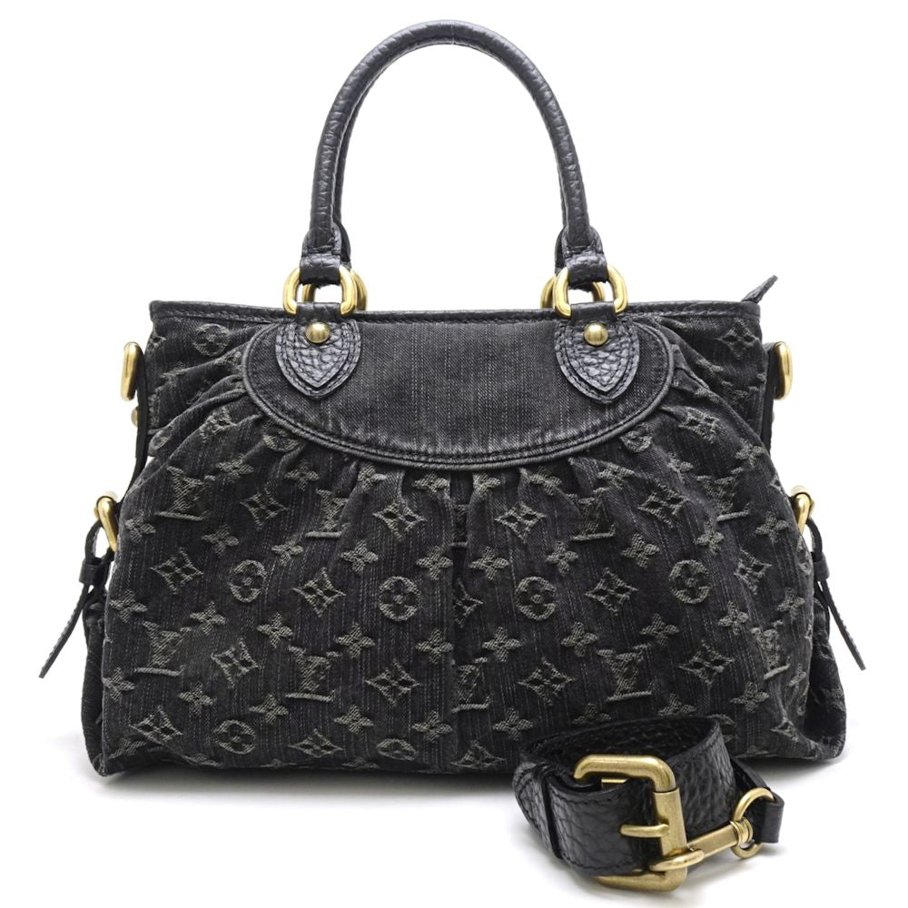 Louis Vuitton Monogram Denim Neo Cabbie MM Noir 2WAY Bag Black
