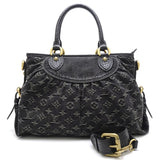 Louis Vuitton Monogram Denim Neo Cabbie MM Noir 2WAY Bag Black
