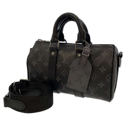 Louis Vuitton Handbag Monogram Eclipse Keepall Bandouliere 25 Black