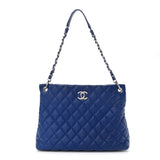 Chanel Caviar Quilted Easy Zip Tote Cobalt Blue