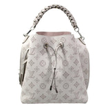 Louis Vuitton Mahina Mulia Shoulder Bag White Silver Hardware