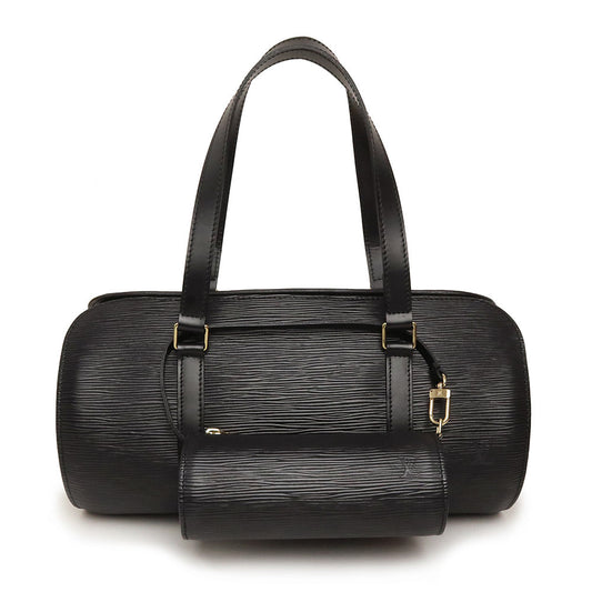 Louis Vuitton Epi Soufflot Handbag Noir Black