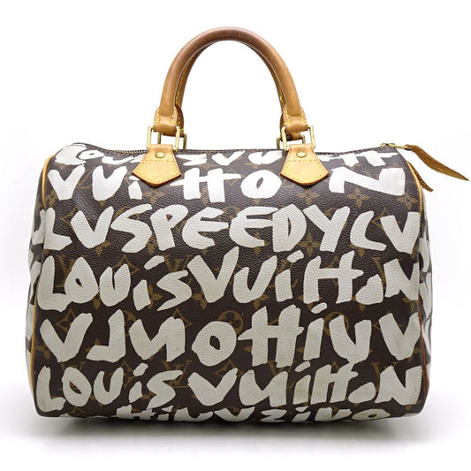 Louis Vuitton Monogram Graffiti Speedy 30 Argent Shoulder Bag