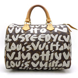 Louis Vuitton Monogram Graffiti Speedy 30 Argent Shoulder Bag