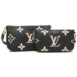Louis Vuitton Shoulder Bag Black Beige