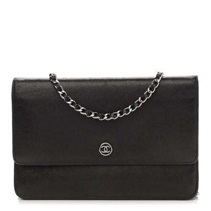 Goatskin Wallet on Chain WOC Black