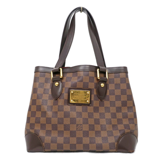Louis Vuitton Hampstead PM Tote Bag Handbag Damier Dark Brown