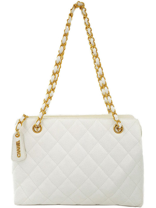 Chanel Matelasse Chain Shoulder Bag White