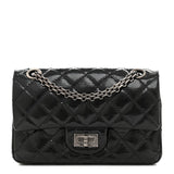 Chanel Crinkled Patent Quilted 2.55 Reissue Mini Flap Black