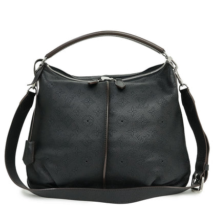 Louis Vuitton Beaubourg Hobo MM Mahina Leather Shoulder Bag Black