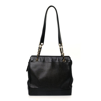 Caviar CC Shoulder Bag Black