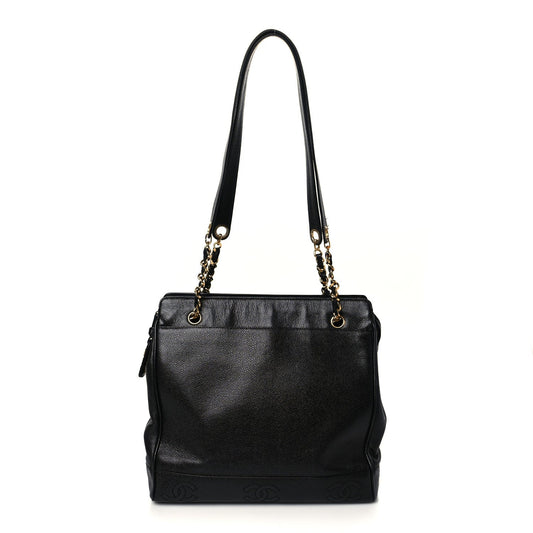 Caviar CC Shoulder Bag Black