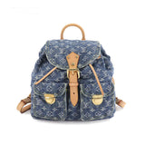 Louis Vuitton Monogram Denim Sac GM Backpack Rucksack Blue
