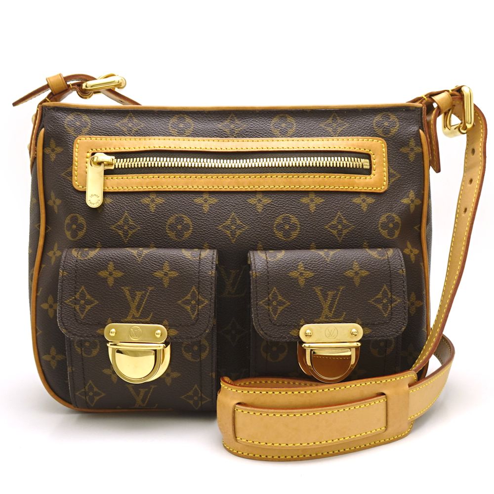Louis Vuitton Monogram Hudson GM Brown Diagonal Shoulder