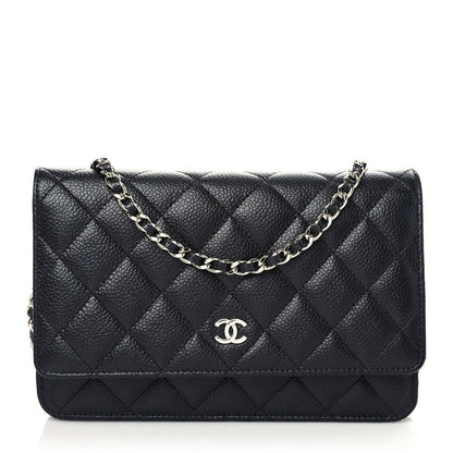 Chanel Caviar Quilted Wallet On Chain WOC Black