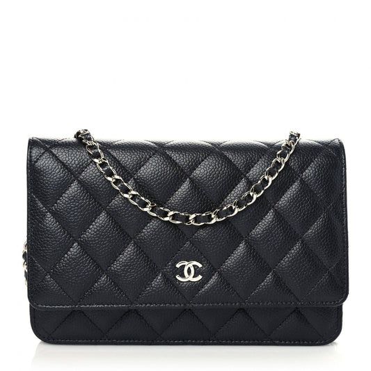 Chanel Caviar Quilted Wallet On Chain WOC Black