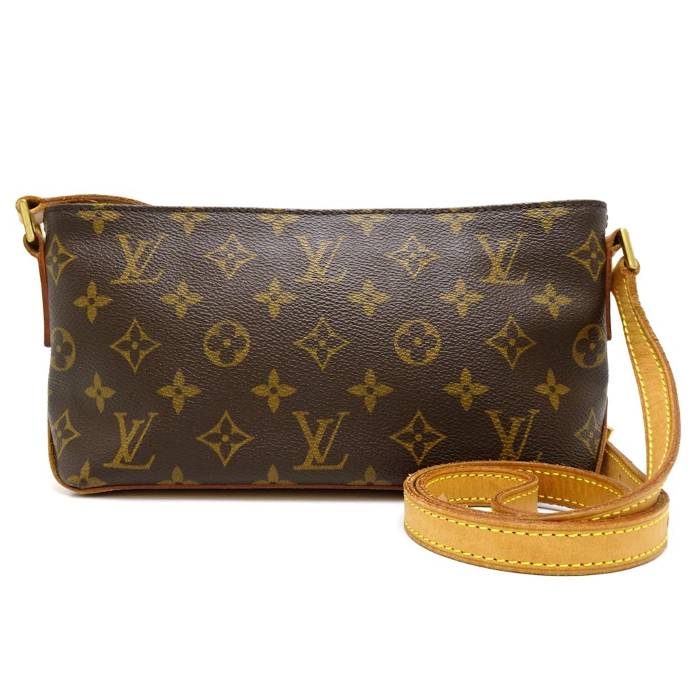 Louis Vuitton Monogram Trotteur Shoulder Bag Brown