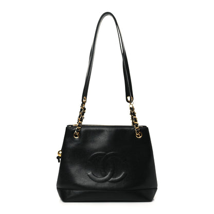 Caviar CC Shoulder Bag Black