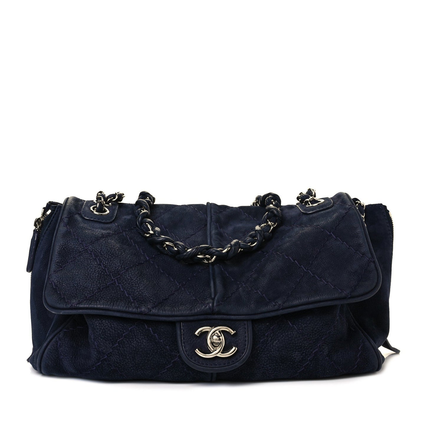 Suede Ultimate Stitch Flap Navy Blue