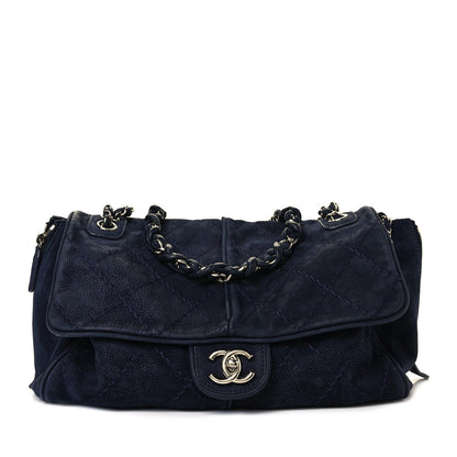 Suede Ultimate Stitch Flap Navy Blue