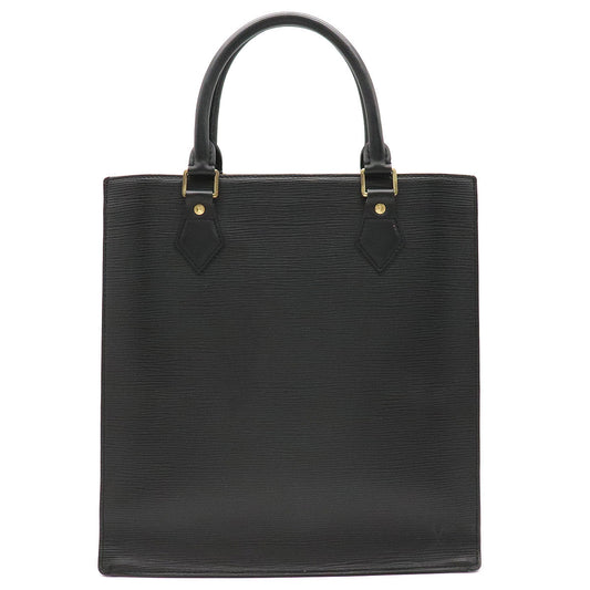 Louis Vuitton Epi Sac Plat PM Tote Bag Empreinte Leather Black