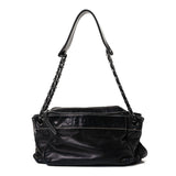 Lambskin Rock and Chic Shoulder Bag Black