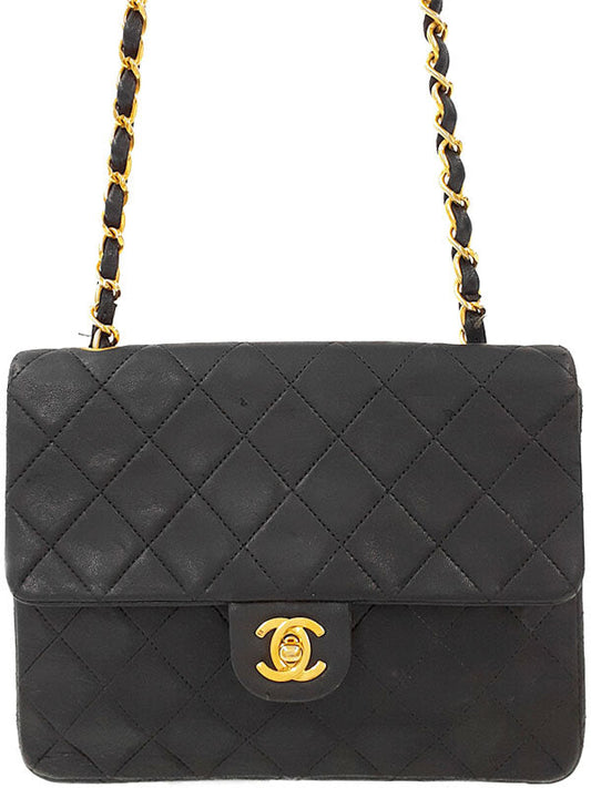 Chanel Matelasse Chain Shoulder Bag Black