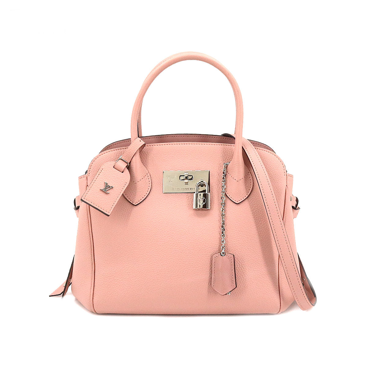 Louis Vuitton Mila PM Shoulder Bag Calf Leather Rose Poodle Pink