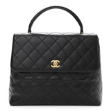 Chanel Caviar Quilted Jumbo Kelly Flap Black