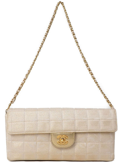 Chanel Chocolate Bar Chain Shoulder Bag Beige
