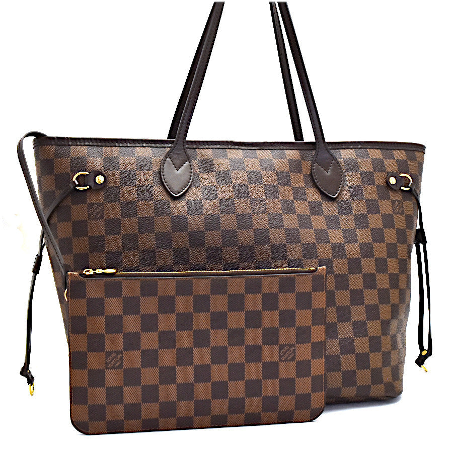 Louis Vuitton Tote Bag Neverfull MM Damier Ebene Brown