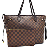 Louis Vuitton Tote Bag Neverfull MM Damier Ebene Brown