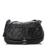 Lambskin Quilted Small Sharpei Flap Black