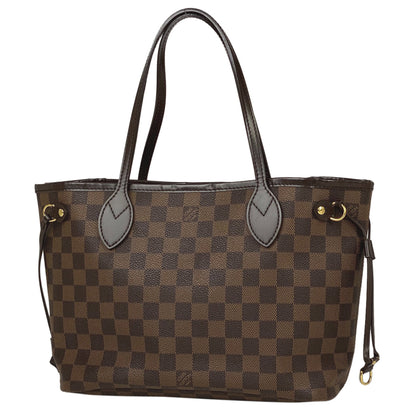 Louis Vuitton Neverfull PM Handbag Shopping Tote Bag Damier Brown