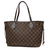 Louis Vuitton Neverfull PM Handbag Shopping Tote Bag Damier Brown