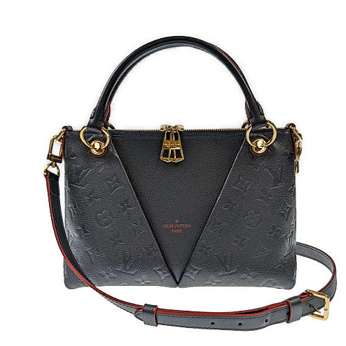 Louis Vuitton V Tote BB Monogram Implant Shoulder Bag Black
