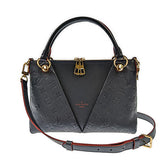 Louis Vuitton V Tote BB Monogram Implant Shoulder Bag Black