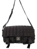 Chanel Sportsline Chocolate Bar Shoulder Bag Black