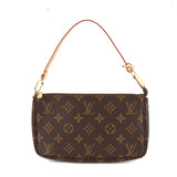 Louis Vuitton Monogram Pochette Accessoires Brown Gold Metal Fittings