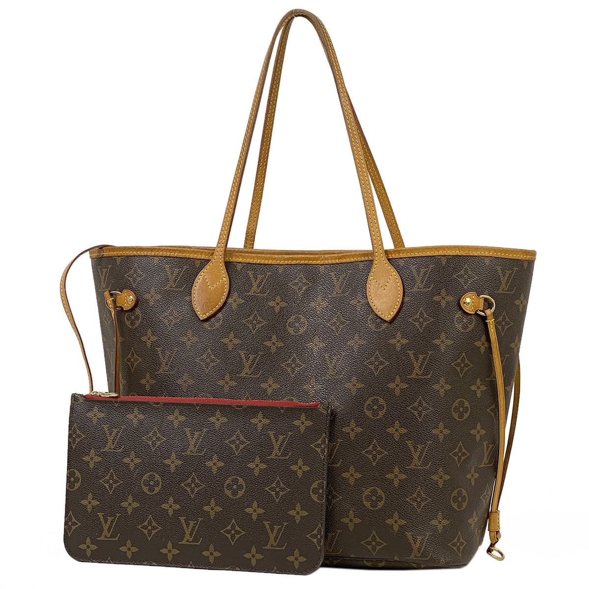 Louis Vuitton Neverfull MM Shoulder Bag Shopping Monogram Brown