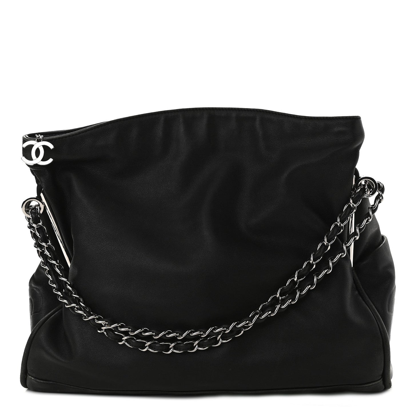 Lambskin Large Ultimate Soft Tote Black