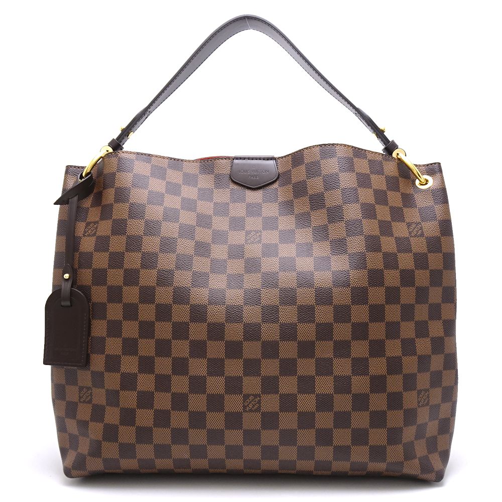 Louis Vuitton Damier Graceful MM Ebene Shoulder Tote Brown