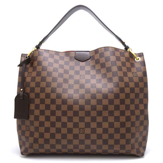 Louis Vuitton Damier Graceful MM Ebene Shoulder Tote Brown