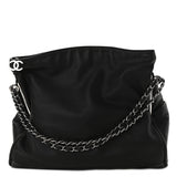 Lambskin Large Ultimate Soft Tote Black