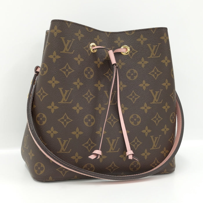 Louis Vuitton Neonoe Shoulder Bag Monogram Leather Rose Poodle