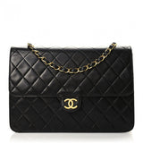 Chanel Lambskin Quilted Medium Single Flap Black