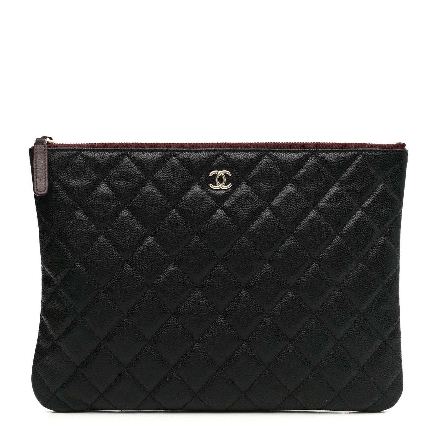 Caviar Quilted Medium Cosmetic Case Black