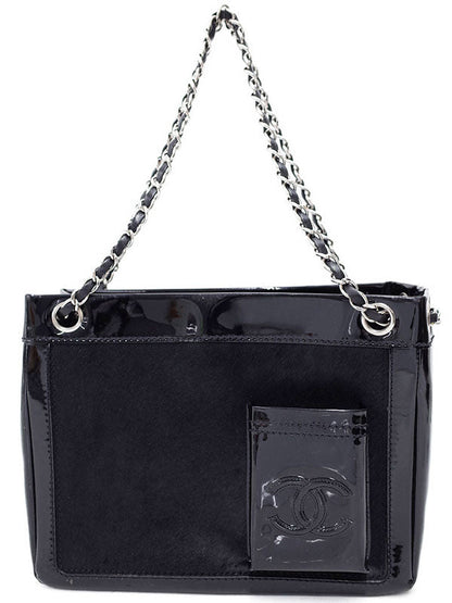Chanel Coco Mark Chain Shoulder Bag Black