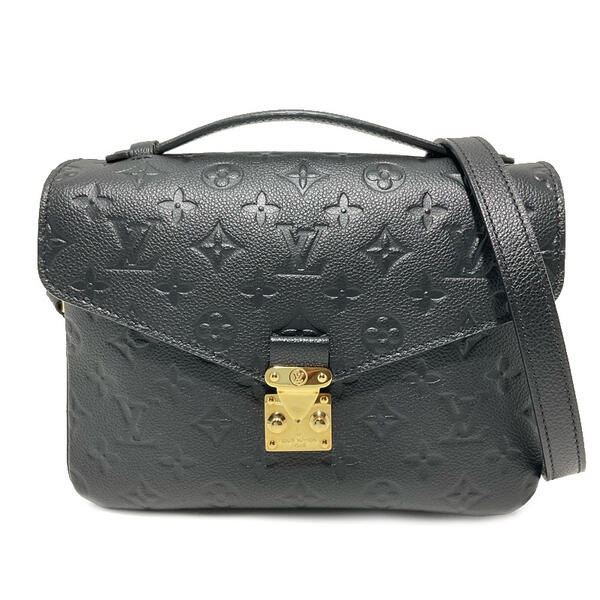 Louis Vuitton Pochette Metis MM Monogram Implant Leather Black