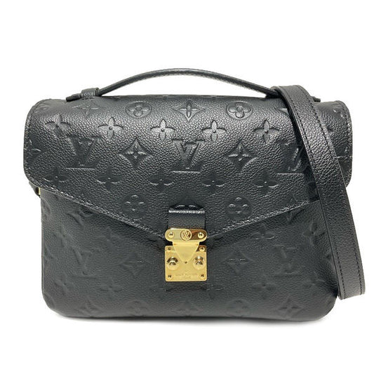 Louis Vuitton Pochette Metis MM Monogram Implant Leather Black